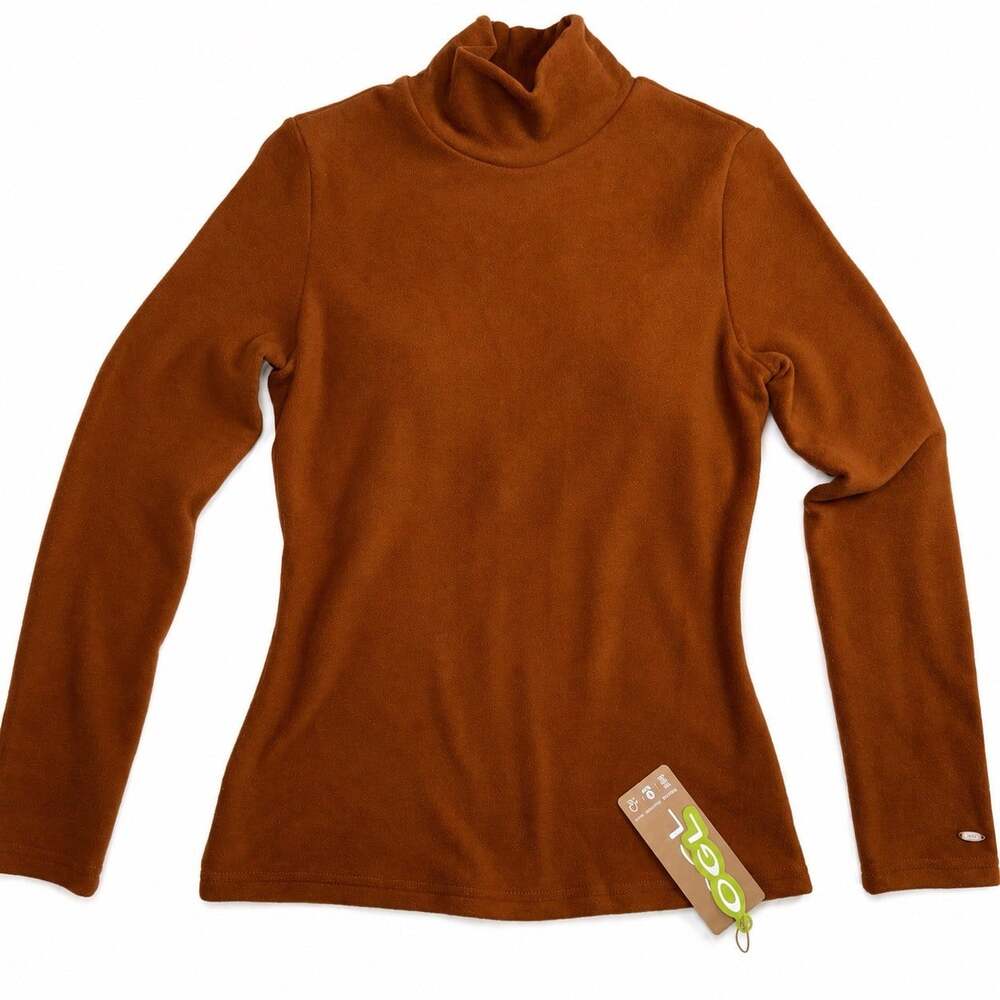 NWT OGL Move Brami Mockneck Women’s Sz Medium Rust Minimalist Active Preppy